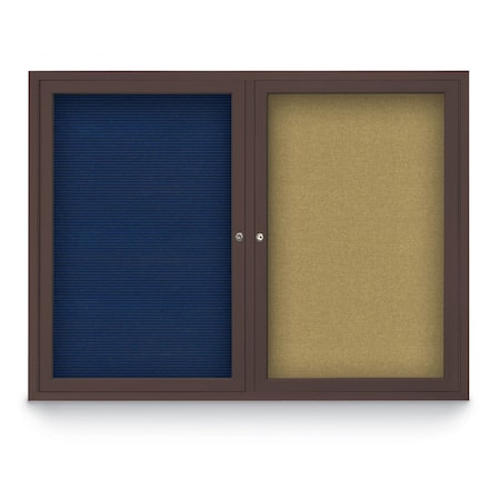 United Visual Products Corkboard, Burgundy /Black, 24" x 36" UV415I-BLACK-DBURGU